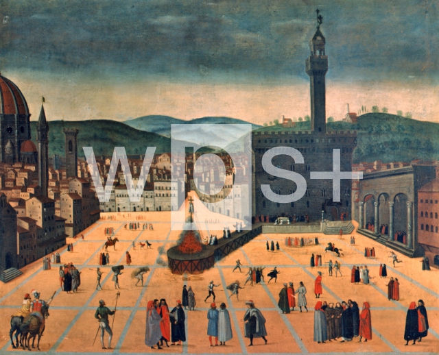 ｜シニョリア広場で処刑されるサヴォナローラ、1498年5月23日