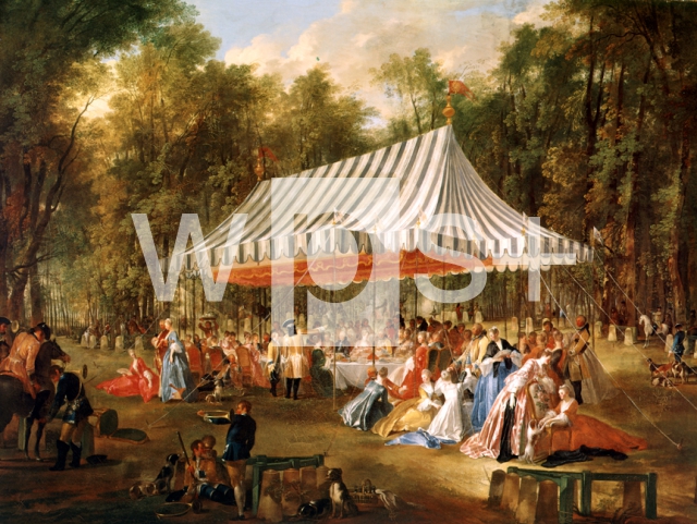 OLLIVIER Michel-Barthelemy｜コンティ家により催された野外パーティ、1766年