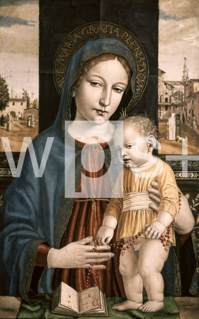 BORGOGNONE (Ambrogio da Fossano) ｜聖母子（ロザリオの聖母）