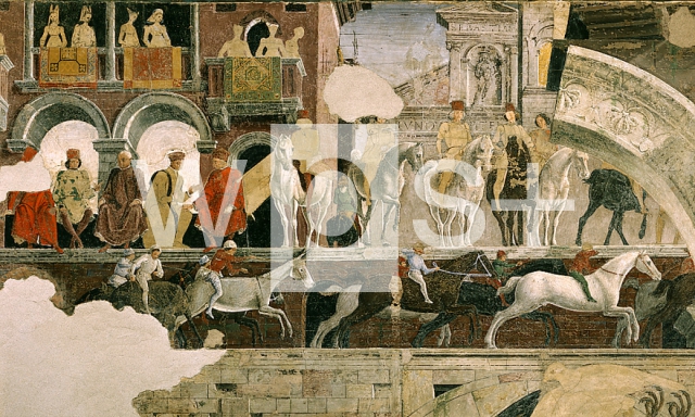 COSSA Francesco del｜月暦画：4月「ヴィーナスの凱旋」（右部分）