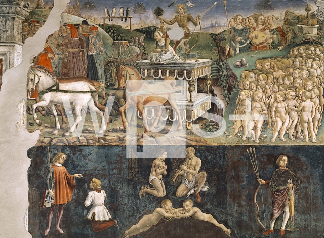 COSSA Francesco del｜月暦画：5月「アポロの凱旋」（部分）