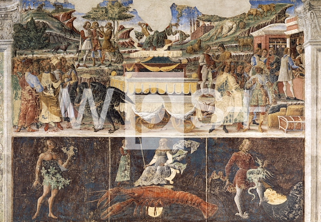 COSSA Francesco del｜月暦画：6月「マーキュリーの凱旋」（部分）
