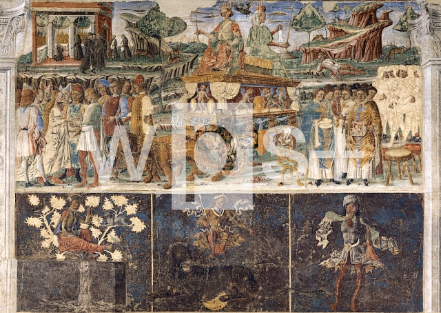 COSSA Francesco del｜月暦画：7月「ジュピターの凱旋」（部分）