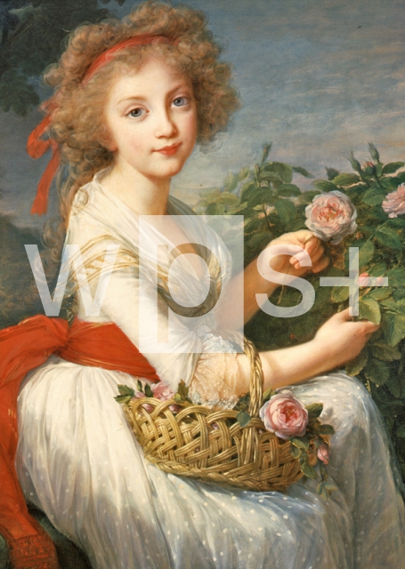 VIGEE-LEBRUN Elisabeth Louis｜マリア・クリスティーナ・ディ・ボルボーネの肖像（部分）