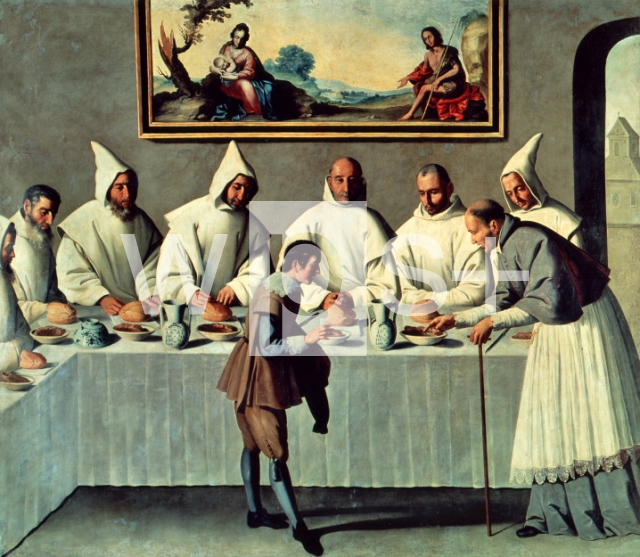 ZURBARAN Francisco｜聖ブルーノと食卓の奇蹟