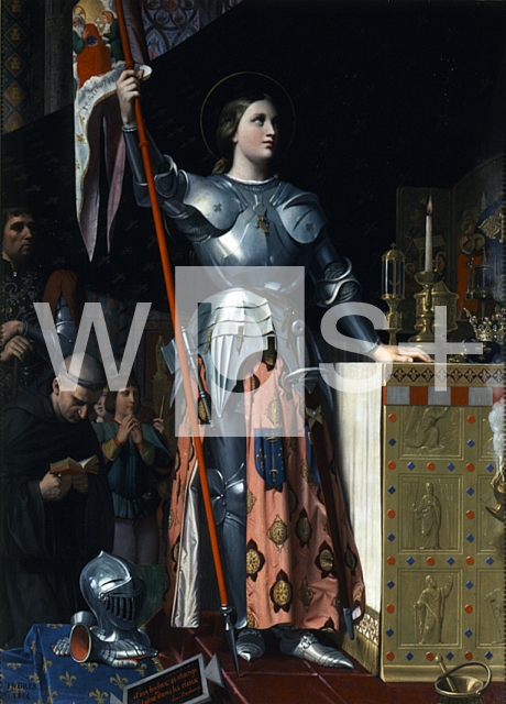INGRES Jean Auguste Dominique｜ランス大聖堂でのシャルル7世の戴冠式にのぞむジャンヌ・ダルク