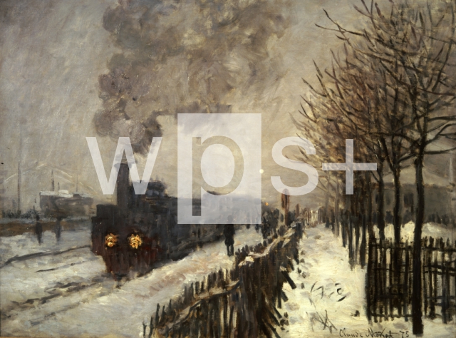 MONET Claude Oscar｜雪の中を走る汽車