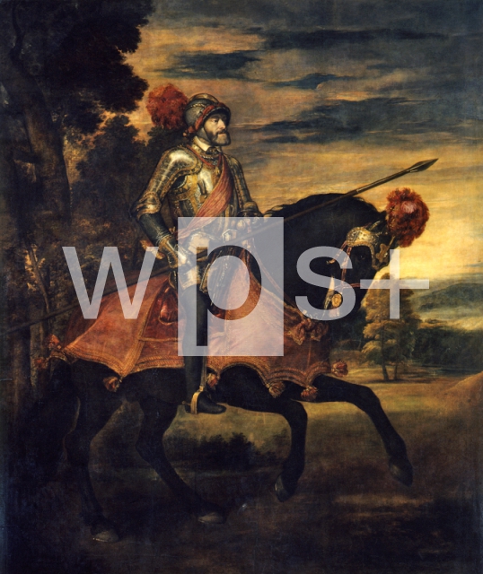 TIZIANO Vecellio｜ミュールベルクにおけるカール5世の騎馬像