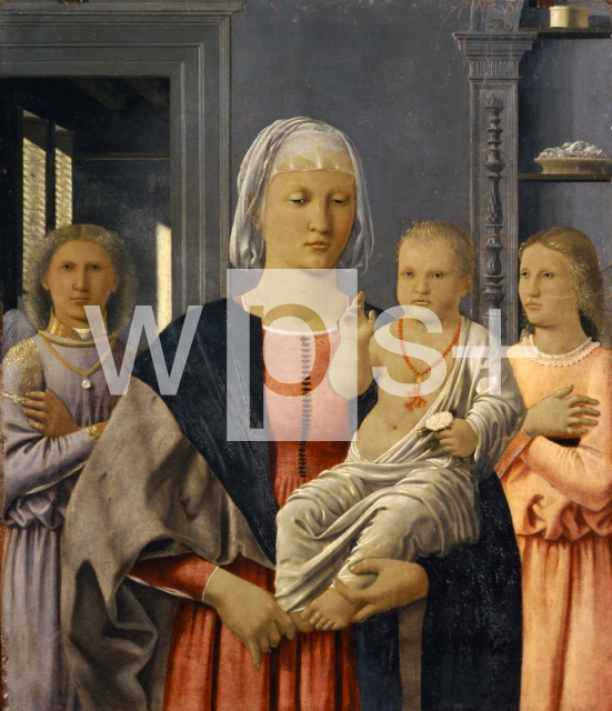 DELLA FRANCESCA Piero｜聖母子と２天使（セニガッリアの聖聖母）