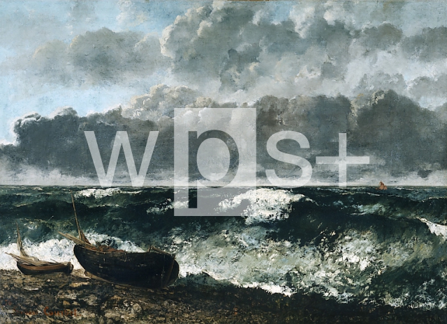 COURBET Gustave｜時化模様の海、あるいは波