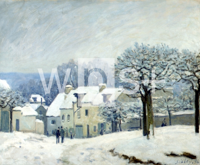 SISLEY Alfred｜マルリーのシュニ広場、雪の効果