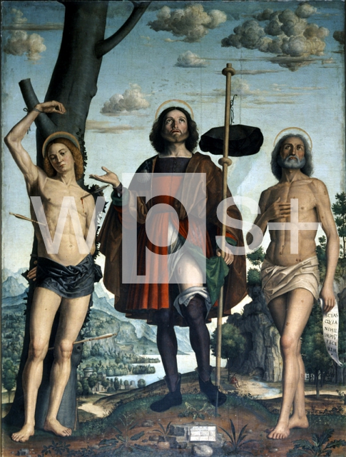 GIROLAMO DEI LIBRI｜聖セバスティアヌスと聖ロコと聖ヨブ