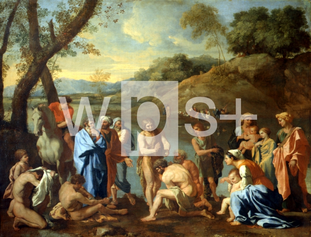 POUSSIN Nicolas｜人々を洗礼する聖ヨハネ