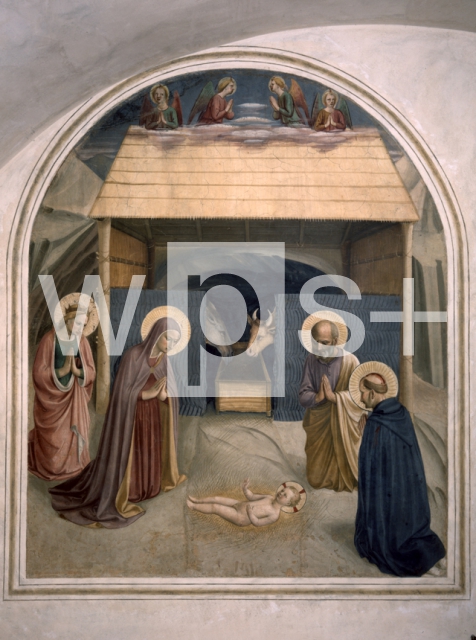 ANGELICO Beato｜キリストの降誕（と聖母マリアとヨセフ、アレクサンドリアの聖カタリナと殉教者聖ペトロ）