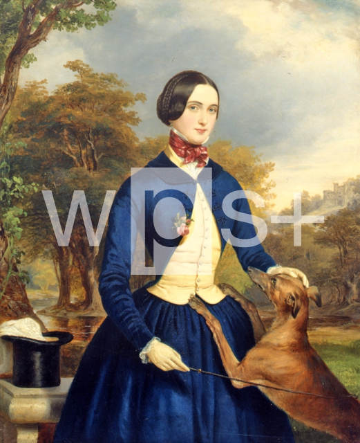 WALDMULLER Ferdinand Georg｜女性騎手と犬