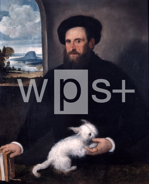 BECCARUZZI Francesco｜小犬のいる紳士の肖像