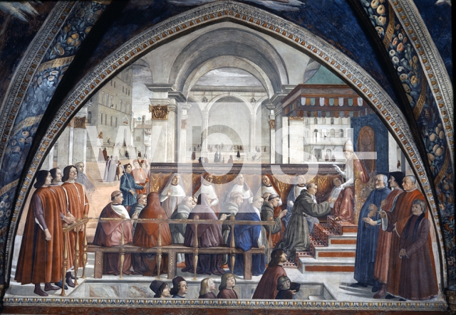 GHIRLANDAIO Domenico｜アシッジの聖フランチェスコの生涯：会則の認可