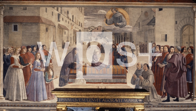 GHIRLANDAIO Domenico｜アシッジの聖フランチェスコの生涯：子供の蘇生の奇跡