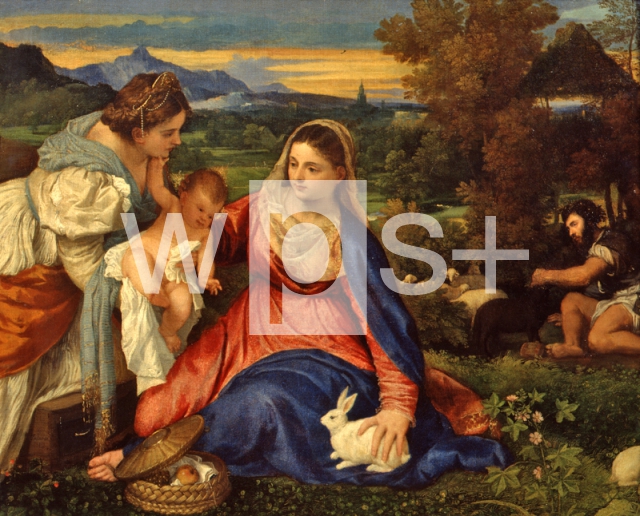 TIZIANO Vecellio｜聖母子と聖カテリーナ（兎の聖母）