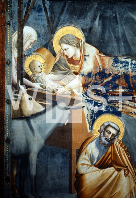 GIOTTO DI BONDONE｜キリスト伝「キリストの降誕と羊飼いへの告知（部分）」