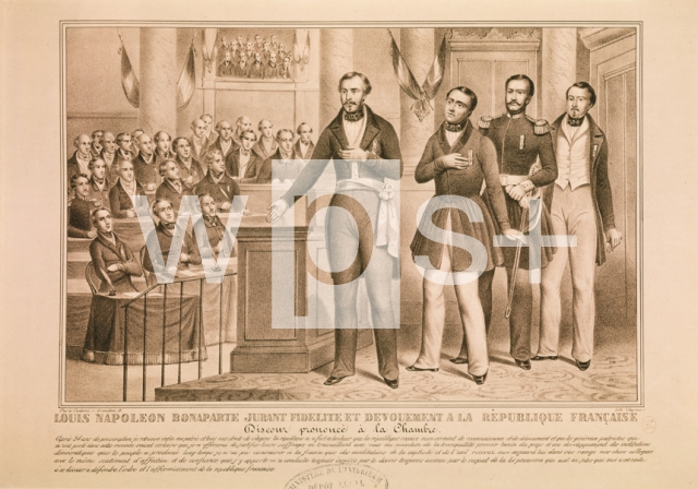 ｜日共和国に忠誠を誓うナポレオン3世、1848年12月20