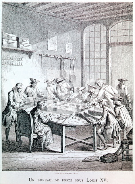 ｜ルイ15世治下のパリの郵便局、1760年