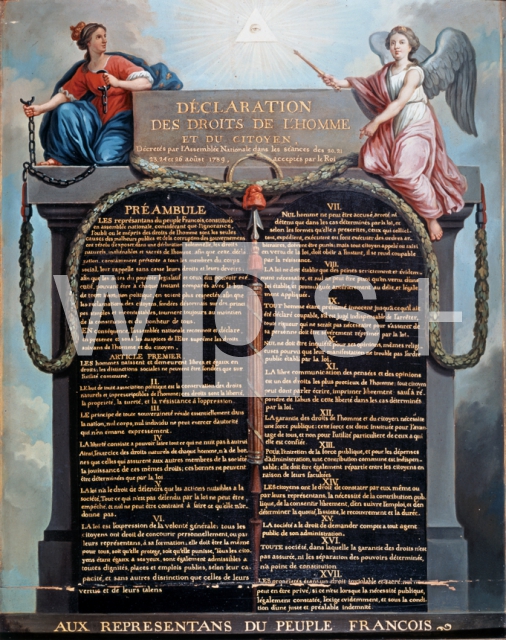 Ecole Francaise｜人権及び市民権の宣言（人権宣言）、1789年8月26日