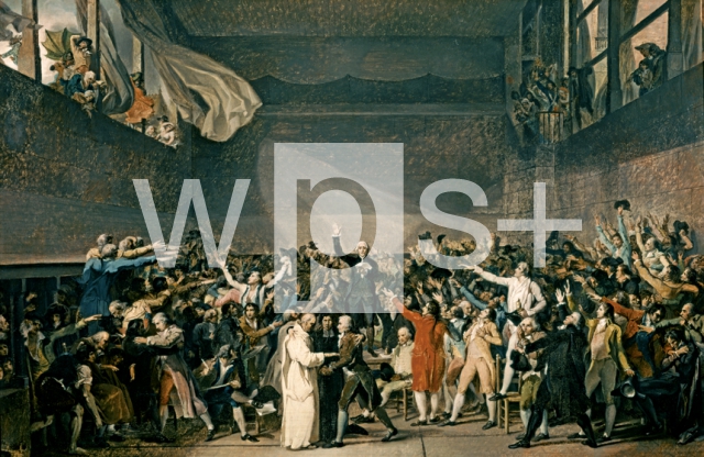 DAVID Jacques-Louis (d’apres)｜テニスコートの誓い、1789年6月20日