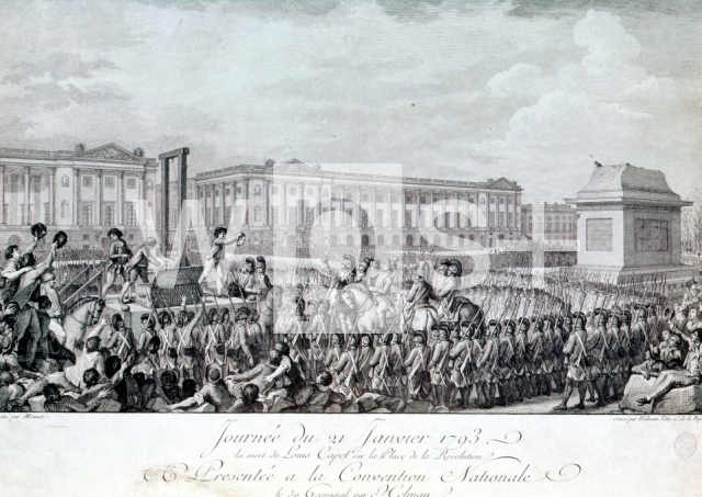 ｜ルイ16世の革命広場における処刑、1793年1月21日