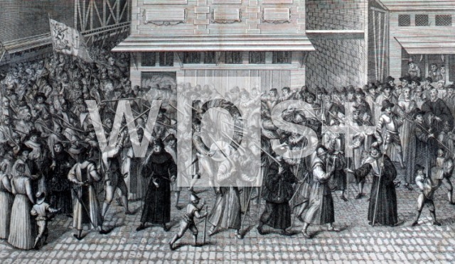 ｜アンリ4世によりパリを包囲されている時行われた旧教同盟の行列、1590年6月5日