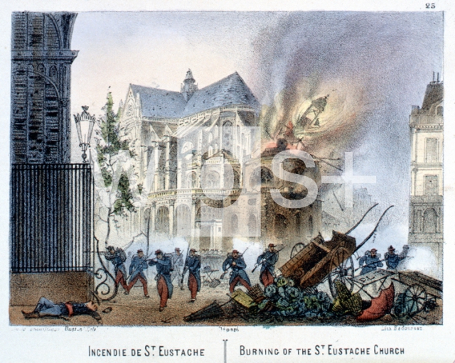 ｜サン・エウスタシュ教会の火災、1871年5月
