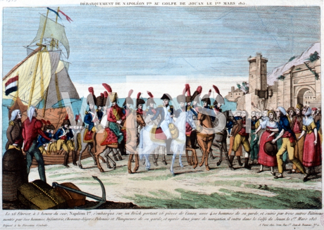 ｜百日天下、サン・ジュアン湾に上陸するナポレオン、1815年3月1日午後3時