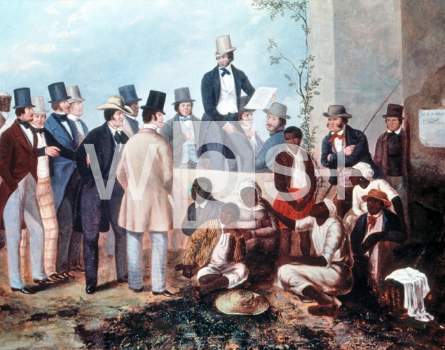 TAYLOR｜アメリカの奴隷の競売風景、1852年