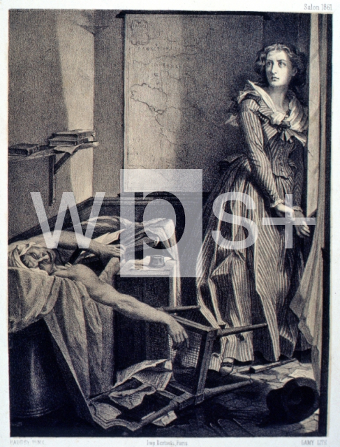 ｜シャルロットに浴槽で刺されたマラー、1793年7月13日