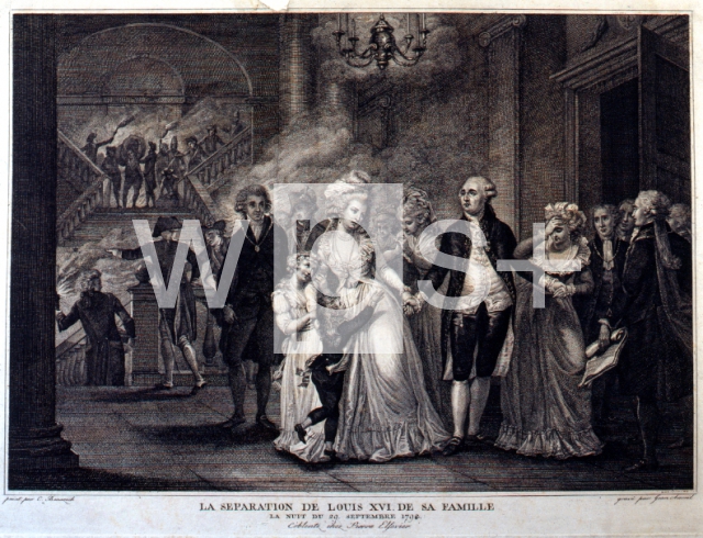 ｜家族と最後の別れを告げるルイ16世、1792年9月29日