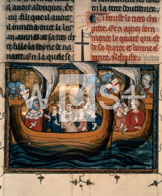 ｜ルイ9世に率いられてアフリカに向かって出航する第7回十字軍