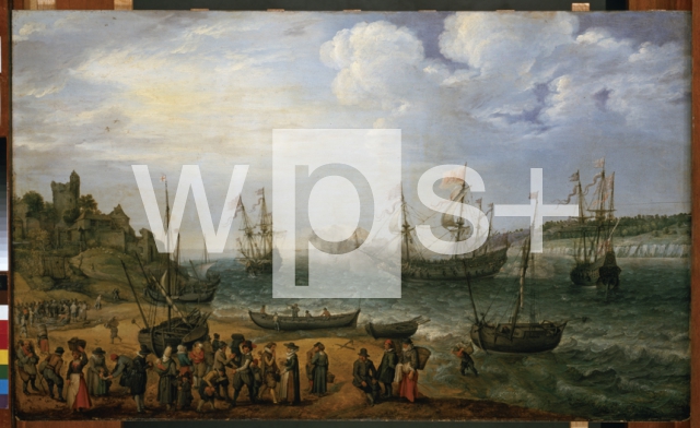 WILLAERTS Adam｜17世紀の初め、イギリスの港から出帆する東インド会社の船