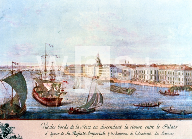 MAKHAIEV M.｜サンクトペテルブルクのネバ川の風景、1753年