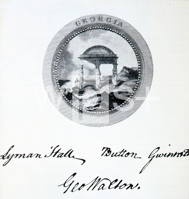 ｜ジョージア州の紋章と代表者のサイン