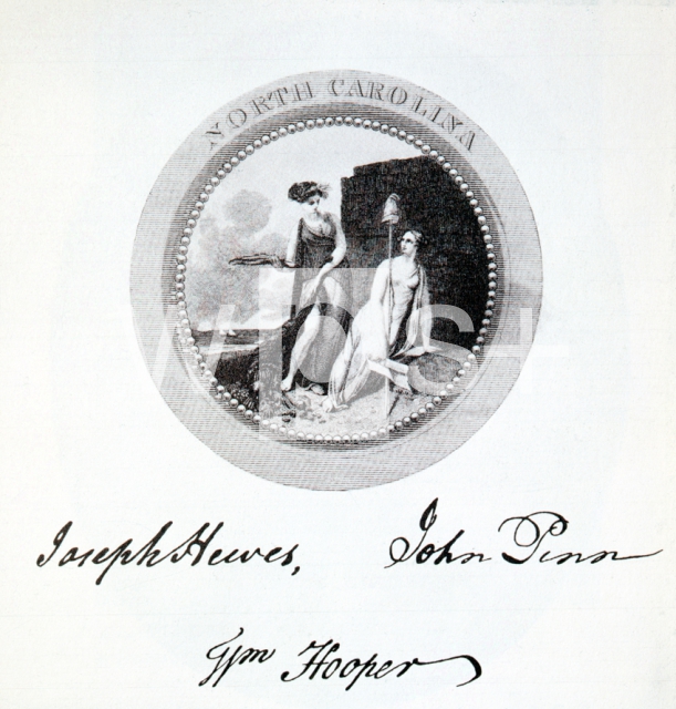 ｜ノースカロライナ州の紋章と代表者のサイン