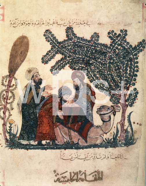 AL-WASITI Yahya Ibn Mahmud｜アブ・ザイド、アル・ハリトと座るラクダと人