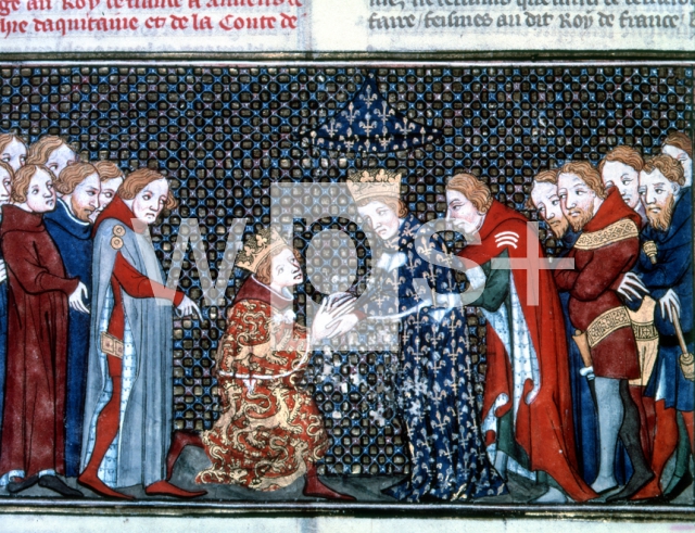 ｜フィリップ4世に敬意を表するイギリス王エドワード1世