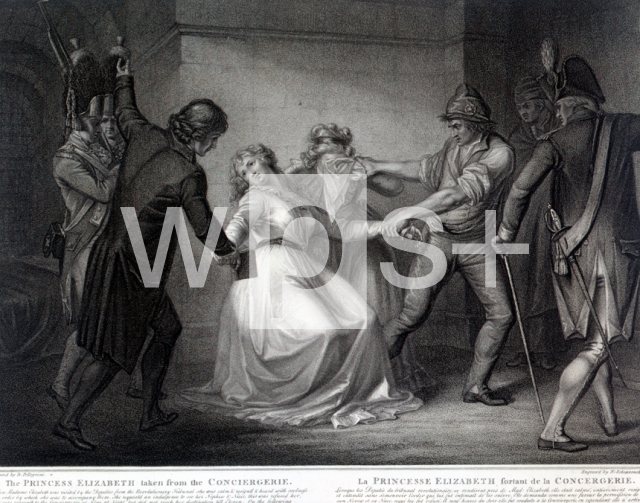 SCHIAVONETTI Luigi, d’apres PELLEGRINI｜コンシェルジュリの牢獄から引き出されるルイ16世の妹エリザベート