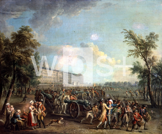 apres LALLEMAND｜武器を求めて廃兵院を襲う市民、1789年7月14日