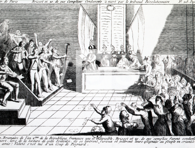 ｜ブリッソーとその仲間ジロンド派が革命裁判所で死刑が宣告される