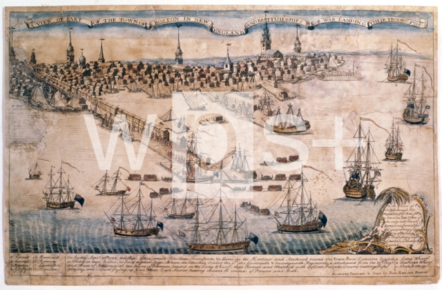 REVERE Paul｜ボストン港の情景、1768年10月1日