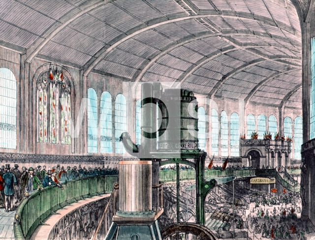 ｜エッフェルの機械の展示、1867年