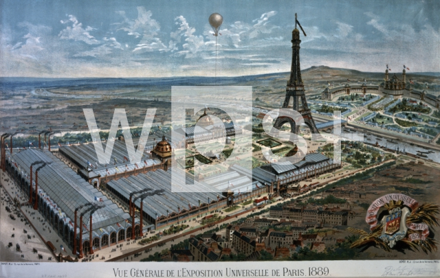 ｜エッフェル塔とパリ万国博覧会場、1889年