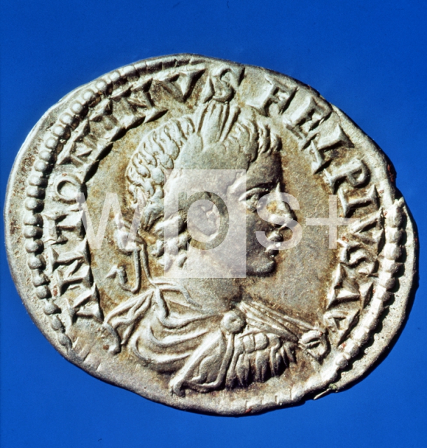 ｜エラガバルスの肖像を刻印した銀貨