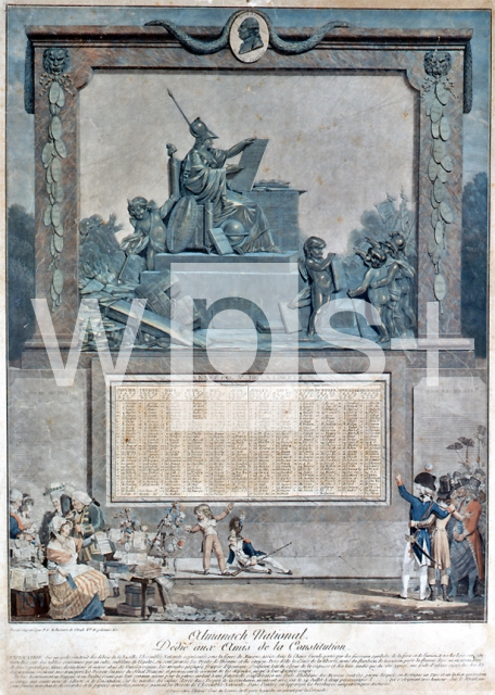 DEBUCOURT Louis-Philibert｜国民公会の友邦に捧げた国民暦、1791年